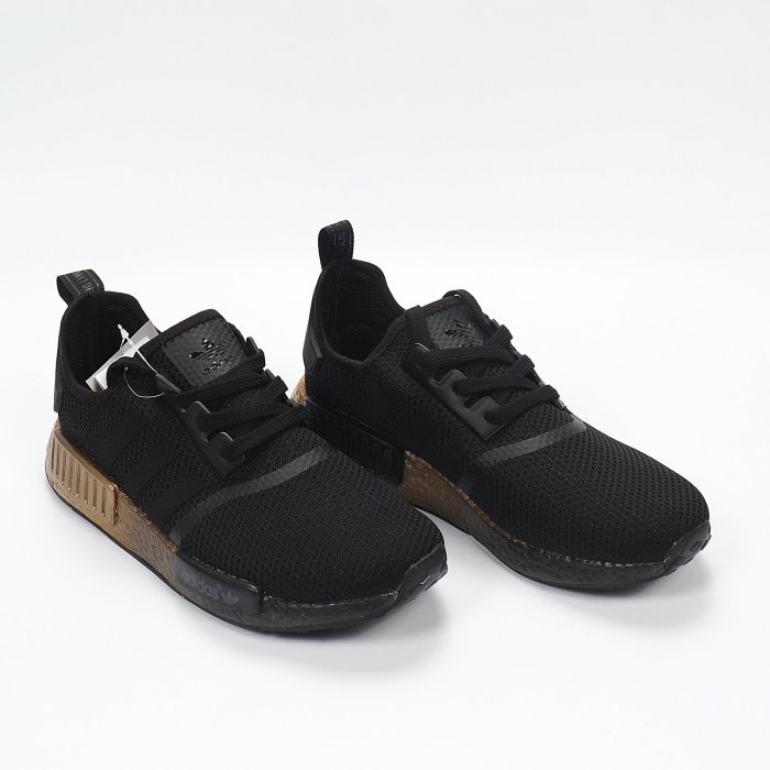 Adidas NMD_R1 黑金大顆粒編織輕量爆米花休閒慢跑鞋FU9352 男女鞋