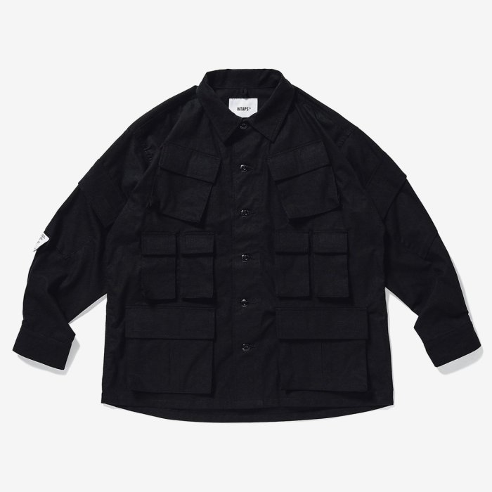 NSS』 WTAPS 20 MODULAR LS COTTON RIPSTOP 十袋口袋襯衫黑綠M | Yahoo拍賣