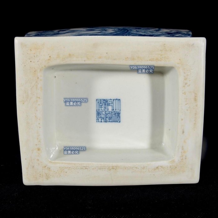 清乾隆青花凤凰牡丹纹箱器47×24×17，44001297 青花琺瑯彩五彩二手【古