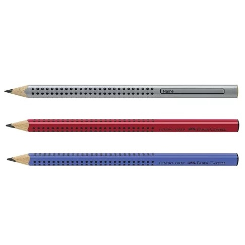 輝柏 Faber- Castell JUMBO握得住鉛筆B (粗桿)-藍/銀/紅