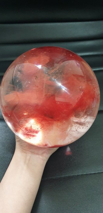 光工阿賽斯特萊天然水晶熔煉紅水晶球梅爾卡巴揚升冥想開發松果體第三眼