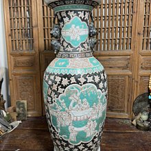 清代同治大清同治年制松石綠釉老瓷器，高61公分，做工精湛保存完好瓷質
