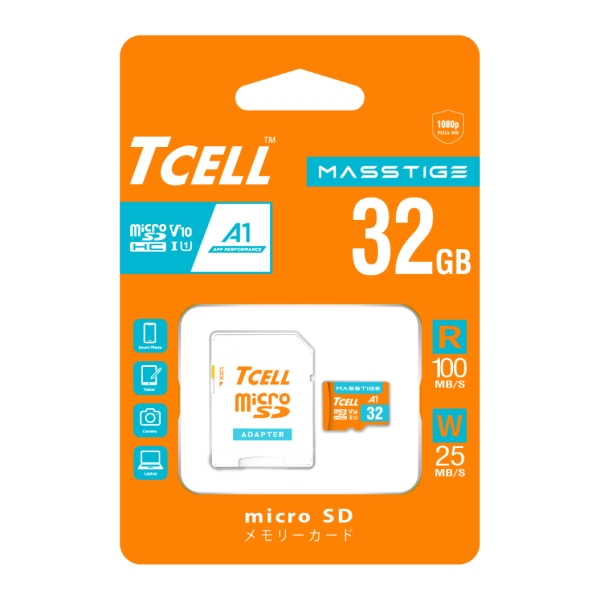 TCELL冠元 MicroSDHC MASSTIGE A1記憶卡-32GB