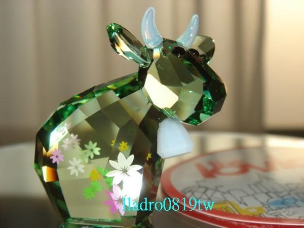 ∼現貨∼)施華洛世奇SWAROVSKI 水晶全新2009年限量款(彩花綠牛)已絕版