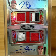 大谷翔平&神鱒relic球衣簽名卡Shohei Ohtani Mike Trout patch auto