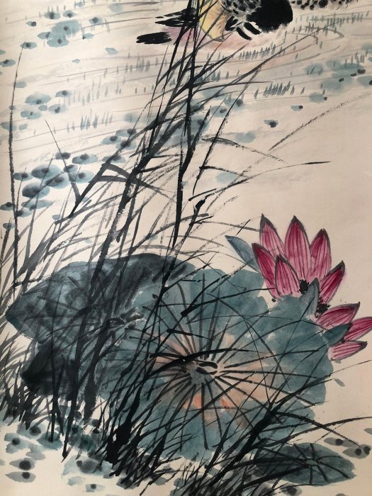 LL80【王雪濤】花鳥，四尺手繪作品，精工裝裱，裝裱尺寸：220*82cm左右