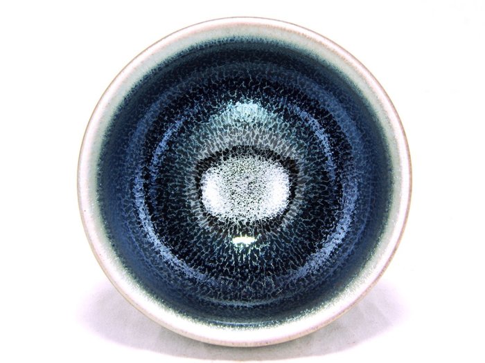 建盞藍麒麟紋束口盞高級工藝師-徐祖霖-附證書&錦盒&提袋建陽吉州窯油滴