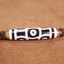 六眼天珠 編號0320396 時輪六眼天珠尺寸13×57毫米198六眼天珠含有熾金的磁場能量