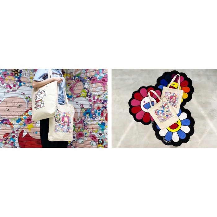 DORAEMON × TAKASHI MURAKAMI TOTE BAG Takashi Murakami × Doraemon Tote bag 2 Set | eBay