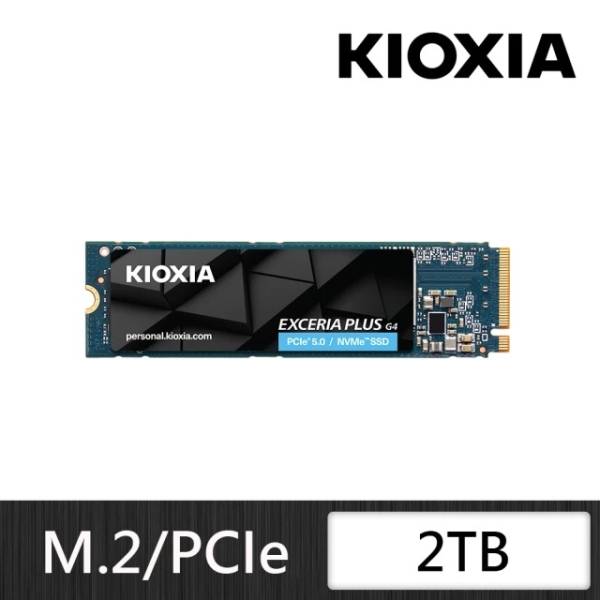 KIOXIA 鎧俠 EXCERIA PLUS G4 2TB PCIe Gen5 SSD 固態硬碟 LVD10Z002TG8