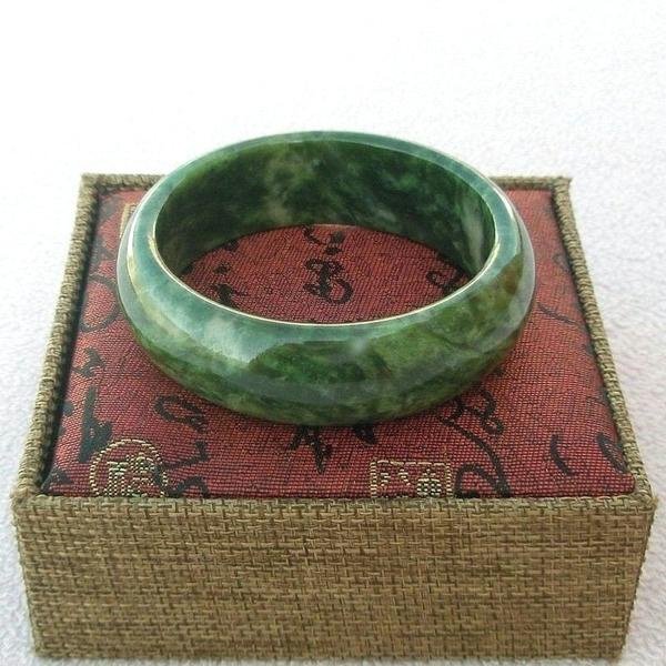 【歡喜心珠寶】【天然和田軟玉碧玉手鐲】玉鐲18.3圍「A貨附保証書」生日節日最佳禮物手環