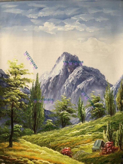 純手描き 油画 風景画 吴冠中 作品図 中国絵画 約100×70cm 未表装 02【吳冠中】風景，純手繪油畫，尺寸100*69cm左右，900135220【東方