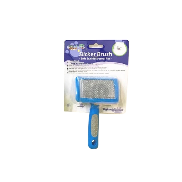 HELLO PET 犬貓美容工具 梳具系列｜小彎殼針梳-沾珠 美容梳具 台灣製造『寵喵樂旗艦店』
