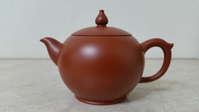 澄韻堂】現貨全新正品、免運-台灣陶藝名家林國賢手工茶壺朱泥素面單壺