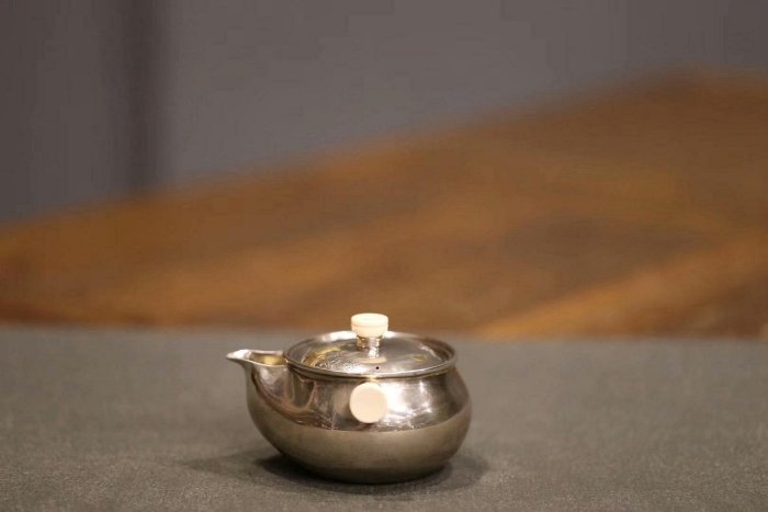 日本一張銀板打造寶瓶蓋碗民俗收藏品回流老貨古董舊貨-1853【錦福瑞