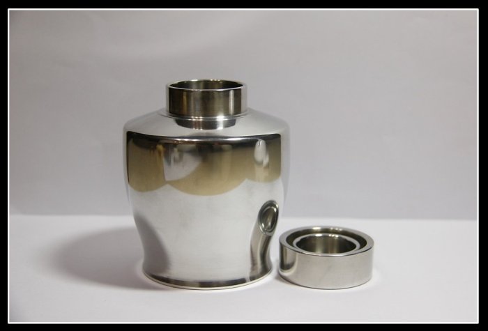 勇福堂》】日本茶道具－靜壽居藏苑造【純錫通僲（仙）式茶葉罐（茶罐