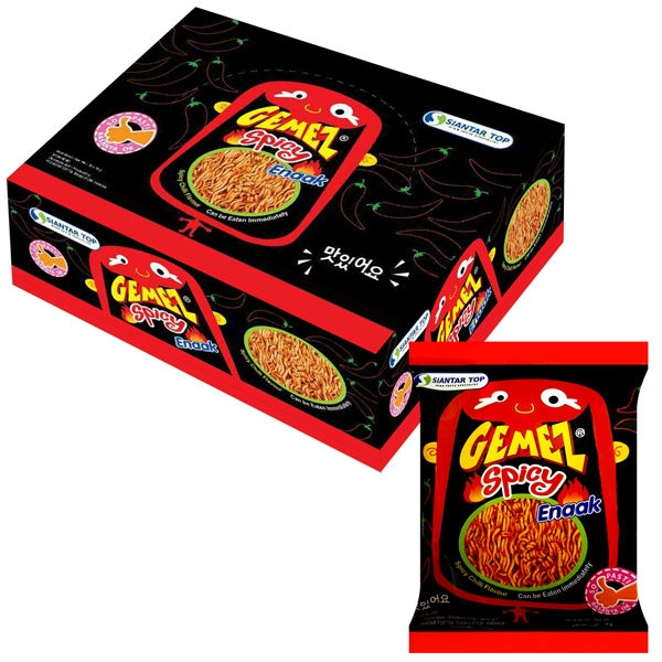 韓國 Enaak 香脆點心麵 辣味(14g*30包)盒裝【小三美日】小雞麵 D004179 SPICY 脆麵 小雞麵