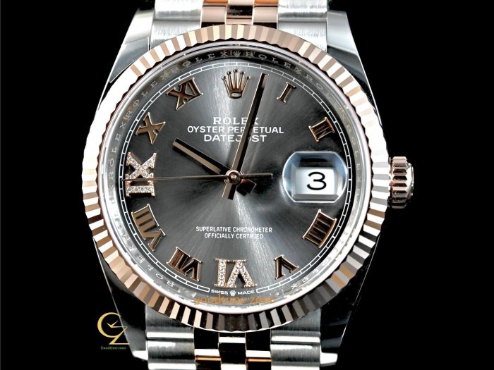 [現貨] Rolex 勞力士 126231 Datejust 灰色羅馬VI鑽面 五銖鍊帶 Jubilee 36mm LRB070 116231 126331