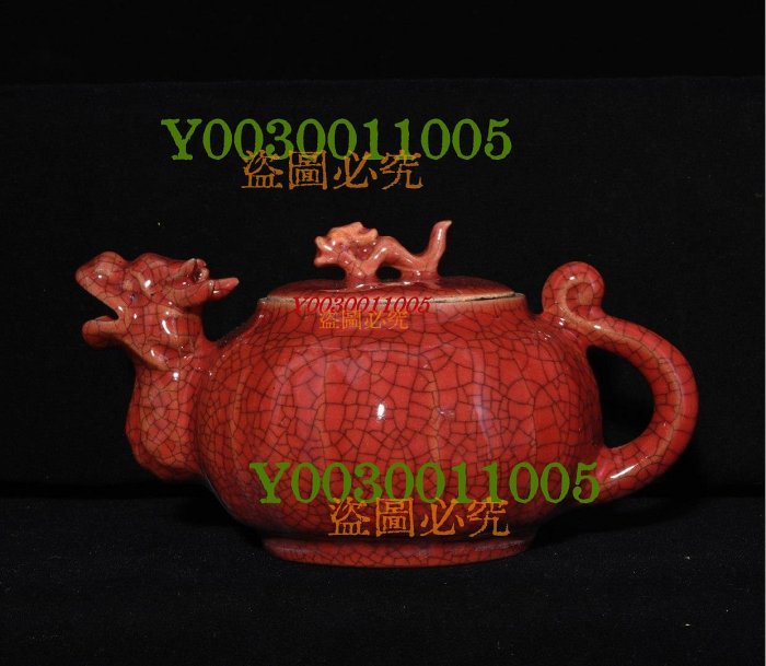 宋汝窯紅釉宋徽宗御制款十二生肖壺，高10×15厘米1000631 瓷器青花粉彩