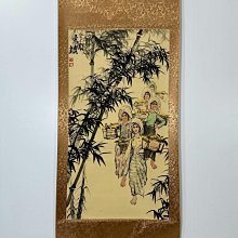 古玩收藏【黃胄】枝青葉茂三尺中堂畫帶防偽標識尺寸:77*175cm 畫芯尺寸