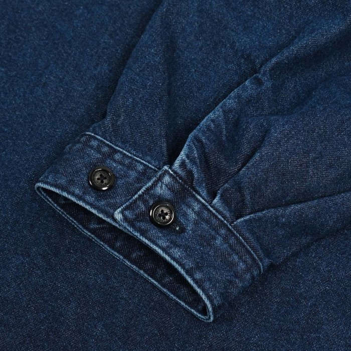 希望商店】WTAPS WCPO 01 LS COTTON DENIM 22AW 重磅水洗丹寧襯衫