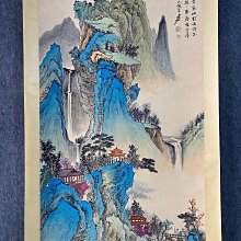 張大千山水畫四尺中堂畫純手繪畫畫工精細材質宣紙實物拍攝一物一圖裝裱