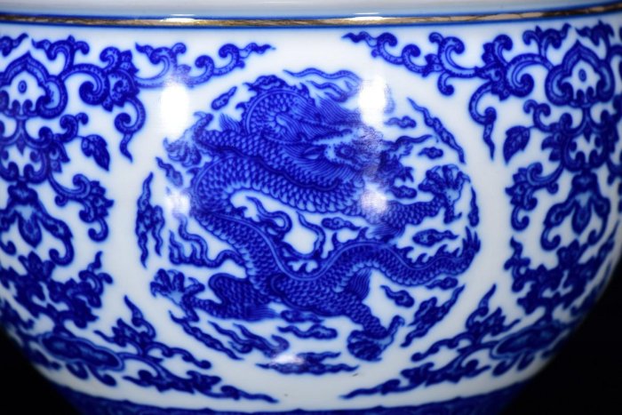清雍正年青花龍紋小缸12*17m500318 瓷器青花粉彩【南小瓷】 | Yahoo拍賣