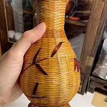 中国美術 古玩 竹編磁花瓶 竹丝扣瓷 花瓶 花入 花器 中国美術 古玩