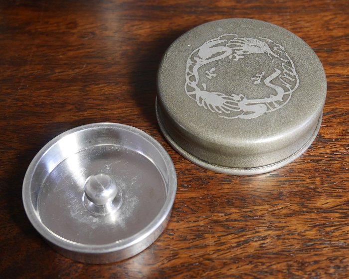 儲茶之皿慶鐘堂造古錫茶罐/茶入/茶葉罐(高8.6cm) | Yahoo拍賣