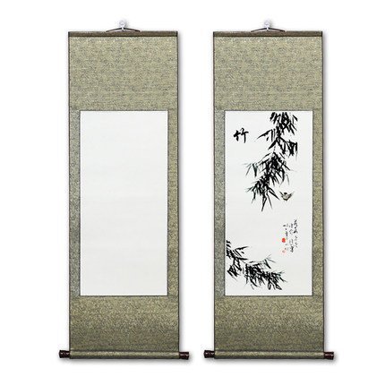 Art in THE【傑儒書畫】空白掛軸宣紙全綾布四開對開掛軸國畫書法