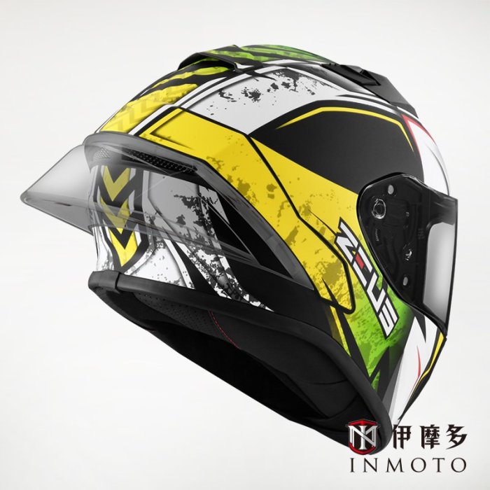 伊摩多※ZEUS瑞獅新世代全罩安全帽超值全配ZS-826 BK9 消光黑.黃| Yahoo拍賣