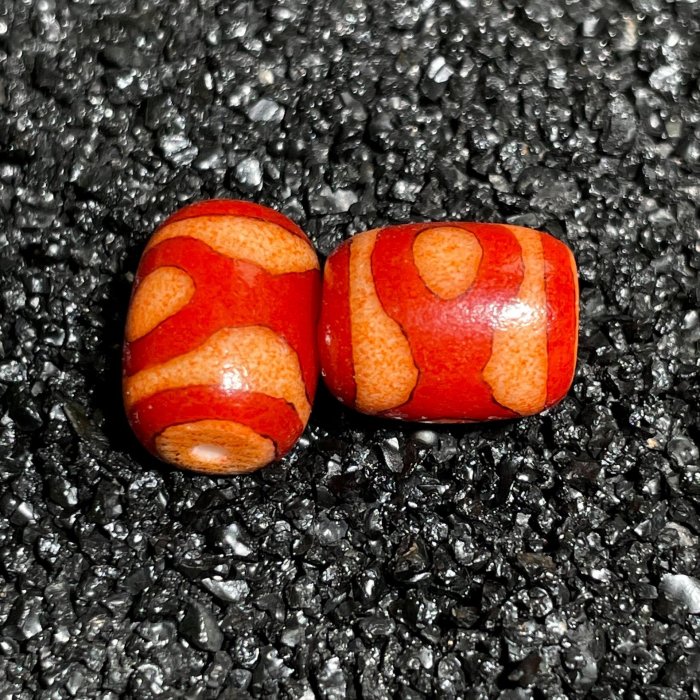 嚴選臺灣紅肉三眼天珠對珠配置多種款式文玩配飾推薦老天珠虎牙天珠項鏈