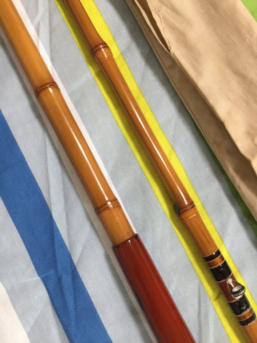 日本製頂級鯨穗調竹竿江戶和竿名師手作小物並繼船竿197cm 六尺半多黑鯛