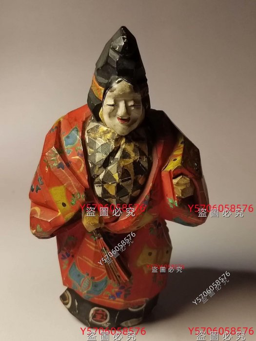 日本昭和名家奈良人形師木飄香作福一刀雕道成寺原箱年代物，全品