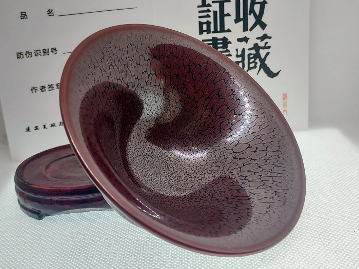 建盞閣}一代巨匠，泥石門江康桂教授國家高級技師，絕版牛血紅鷓鴣-全