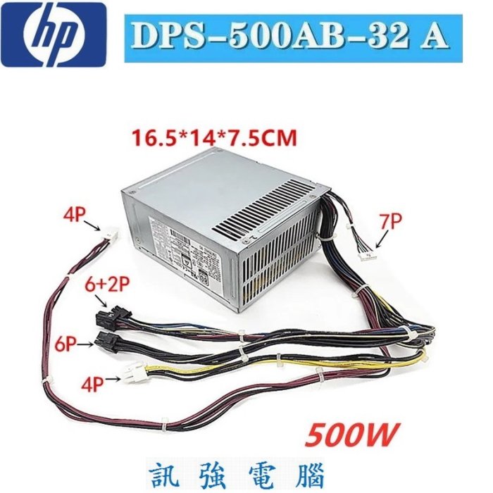 HP純正500W電源ユニット DPS-500AB-32A 交換用500W電源ユニット HP EliteDesk Z2 800 880 G3 G4用 DPS