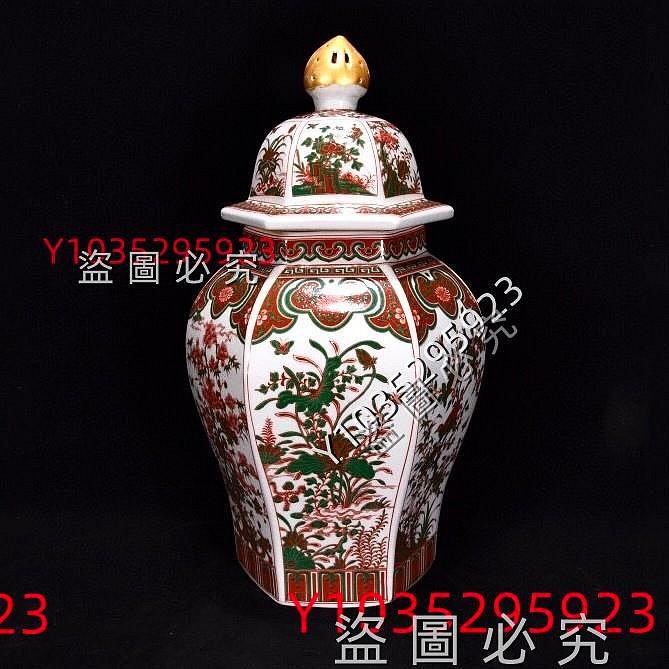 清康熙粉彩花卉紋六方將軍罐45×26 舊藏古董古玩【古齋】-2878 | Yahoo拍賣