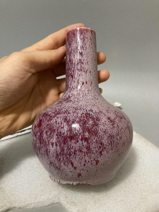 窯變釉花瓶天球瓶紅釉舊貨瓷器| Yahoo拍賣