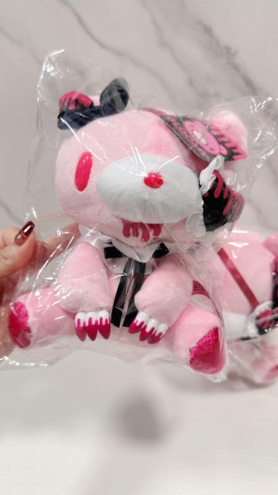 ＊日式雜貨館＊日本 GLOOMY BEAR 暴力熊 黑白熊 眼罩血粉熊 熊 血粉熊 愛心眼罩暴力熊  拼色暴力熊 16公分