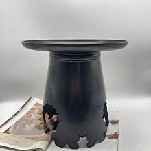 日本純銅花器池坊花器花入御玄豬薄端高：22cm 口：25cm 古玩收藏老物件