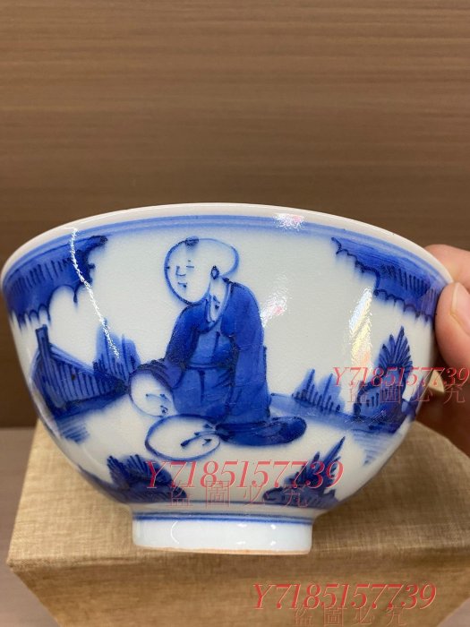 青花明代青花人物故事碗瓷器古玩瓷器老窯藝術收藏品瓷器老瓷收藏【錦繡