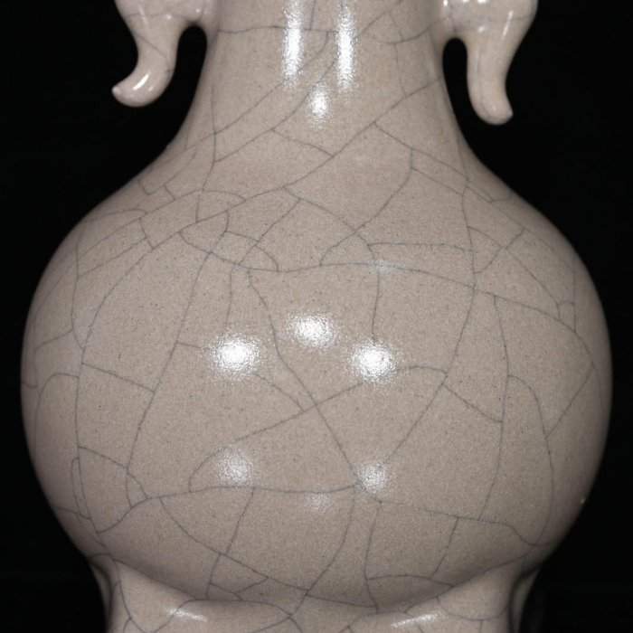 宋代官窯開片雙耳瓶（23×12cm）8099316禦窯、 青花、古玩| Yahoo拍賣