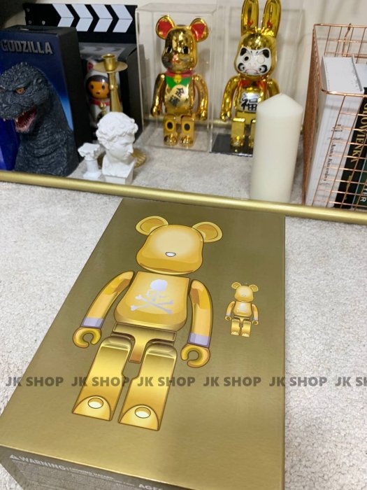 BE@RBRICK mastermind JAPAN GOLD 100％ & 400％ 金MMJ 25週年現貨