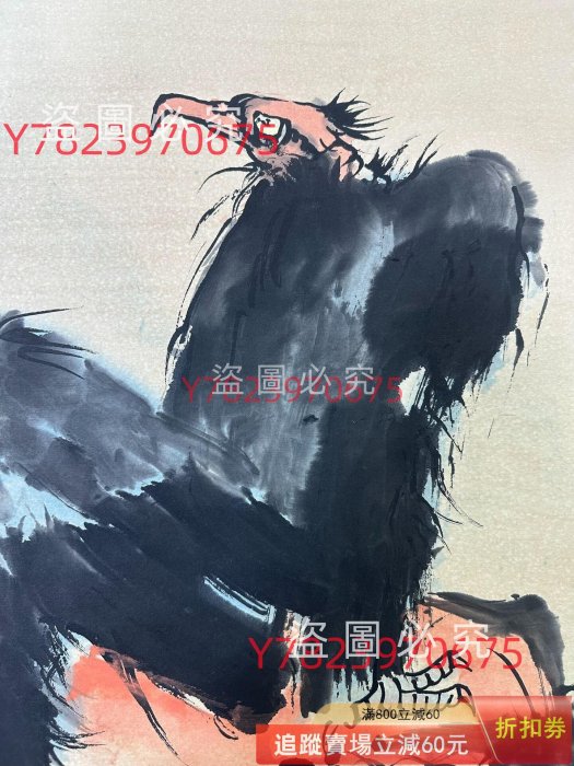 潘天壽松鷹圖，四尺中堂純手繪作品，裝裱尺寸：193*78cm，畫芯尺寸：1