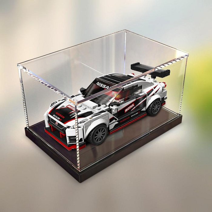 亞克力防塵盒適用樂高76896 日產GT-R Nismo模型拼裝透明收納展示
