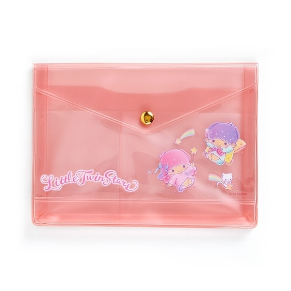 【震撼精品百貨】Little Twin Stars KiKi&LaLa 雙子星小天使~日本SANRIO三麗鷗雙子星A6果凍扣式手帳袋*20654