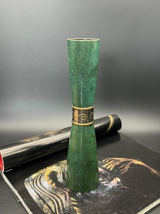 嚴選日本高岡銅花器，花生花入筒形茶道專用器皿，適用池坊草月流等各大