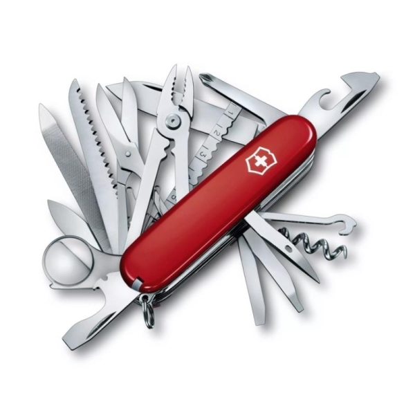 【Victorinox 瑞士維氏】瑞士刀 SWISS CHAMP 33用刀-紅(1.6795) | 瑞士刀/折疊刀 | Yahoo購物中心