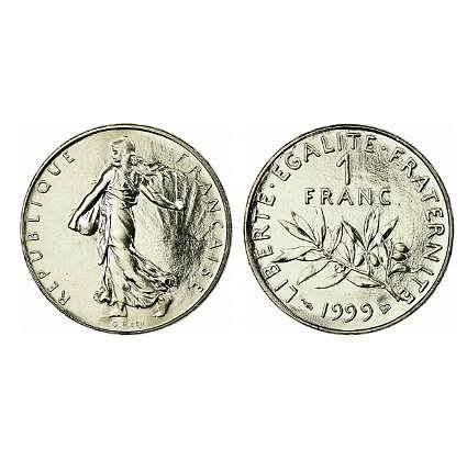 H2Shop】歐洲法國1法郎1fr France Francaise Francs1960~1991年橄欖枝