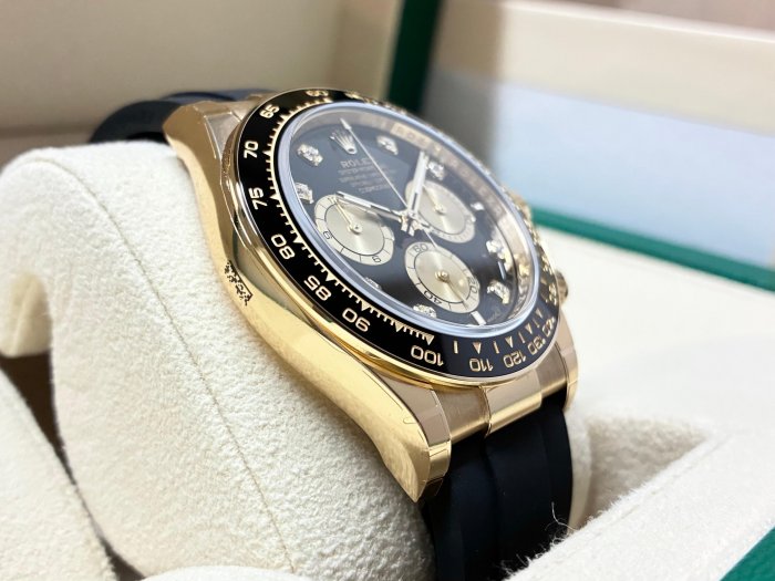 玩錶交流】全新品ROLEX 126518 126518G 黃K金亮黑色鑽石面盤Paul